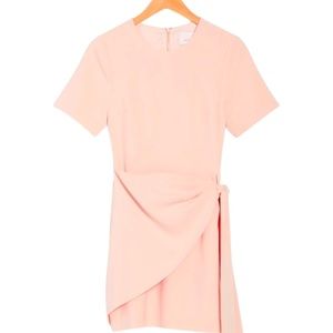 Cinq a sept baby pink mini tie / bow dress
